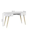 Bureau Rose pastel mat NATURA 135cm avec 2 tiroirs Voir les images du produit 7