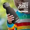 A child holding a water bottle with text overlays. Produktbild-Vorschau
