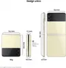 Diagrams showing the dimensions of a folded smartphone. Náhled obrázku produktu