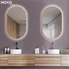 HOKO LED Specchio ovale con cornice in metallo 60x100 cm Anteprima dell’immagine prodotto 6