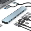 USB-C Hub 8-IN-2 Adapter USB 3.0 Verteiler Splitter Produktbild-Vorschau 1