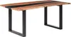 Esstisch 140x90 Akazie Baumkante mit Epoxidharz schwarz Produktbild-Vorschau 1