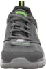 A close-up front view of a gray Skechers athletic shoe with green accents. Anteprima dell’immagine prodotto
