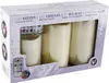 The image shows a retail box containing a set of LED candles and a remote control. Produktbild-Vorschau