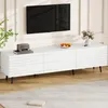 KLAM HOME Lowboard Weißer XXL TV-Schrank 180cm für bis 80 Produktbild-Vorschau 5