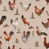 SCHÖNER LEBEN. Tischdecke Leinenlook Chicken Farm Hühner Produktbild-Vorschau 3