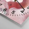 Wanduhr - Quadrat - Glasuhr - Flamingo Vogel Porträt - Produktbild-Vorschau 5