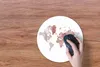 MuchoWow® Mauspad Mousepad Weltkarte - Rot - Grau 30x30 cm Produktbild-Vorschau 3