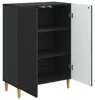 vidaXL Sideboard Schwarz 66 x 34,5 x 90 cm Holzwerkstoff Produktbild-Vorschau 2