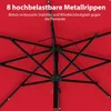 Parasol COSTWAY 300 cm avec éclairage LED, 8 baleines, Voir les images du produit 6
