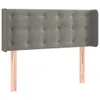 vidaXL Kopfteil mit Ohren Hellgrau 83x16x78/88 cm Samt Produktbild-Vorschau 1