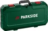 A closed green tool case with the brand name 'PARKSIDE' printed on it. Produktbild-Vorschau