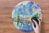 MuchoWow® Mauspad Mousepad Gemälde - Ölfarbe - Haus - Berge Produktbild-Vorschau 3