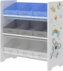 Detský regál "Boiro" s 9 skladacími boxmi 60 x 62 x 30 cm Náhľad obrázku produktu 2