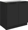 LUNARA Unterschrank mit zwei Türen – Breite 80 cm, schwarz Produktbild-Vorschau 1