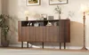 Sideboard, 160x40x78.5, modern, 3 Wellentüren, offenes Produktbild-Vorschau 13