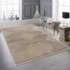 Moderner Kurzflorteppich Beige geometrisches Design mit Produktbild-Vorschau 1