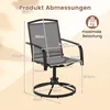 COSTWAY 2er Set Gartenstühle 360° drehbar, Terrassenstühle Produktbild-Vorschau 6