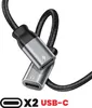 Swissten, USB-C 2in1 Audio & Ladung Splitter Nylon, Schwarz Produktbild-Vorschau 4