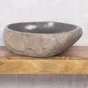 Waschbecken NATURSTEIN-L ca. 40cm Flußstein Findling Produktbild-Vorschau 9
