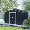 Outsunny Pozinkovaná ocelová kůlna na nářadí 4,9m² Náhled obrázku produktu 9