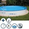 Stahlwandpool Set (7-teilig) halbhoch rund Borneo 500 x 120 Produktbild-Vorschau 1