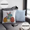 Trendation - Deko-Kissen mit Füllung 40x40 Ostern T-Rex Produktbild-Vorschau 2