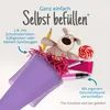 itenga Bastelschultüte mit Verschluss LILA 6eckig 85cm Produktbild-Vorschau 6
