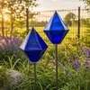Bornhöft Glas Gartenstecker Beetstecker Blau Diamant 2er Produktbild-Vorschau 3