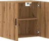 An open wooden cabinet with a shelf. Produktbild-Vorschau