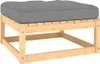 vidaXL Garten-Fußhocker mit Kissen Massivholz Kiefer -  Produktbild-Vorschau 2