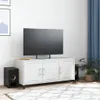 vidaXL TV-Schrank Weiß 100,5x39x43,5 cm Kaltgewalzter Stahl Produktbild-Vorschau 3
