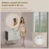 S'AFIELINA Specchio da bagno LED Rotondo 60cm, touch, Anteprima dell’immagine prodotto 3