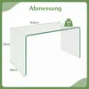 Table basse en verre COSTWAY, table d'appoint en forme de Voir les images du produit 3