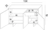 Sideboard Dbakayok, Wohnzimmer-Sideboard, Wohnzimmer-Buffet Produktbild-Vorschau 4