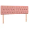 Kopfteile Rosa 160x7x78/88 cm Samt Produktbild-Vorschau 1