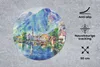 MuchoWow® Mauspad Mousepad Gemälde - Ölfarbe - Haus - Berge Produktbild-Vorschau 2