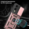 A rose gold phone case with a ring holder is shown attached to a car vent mount. Produktbild-Vorschau