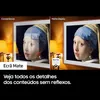 A side-by-side comparison of a TV screen with a conventional display versus a matte display, showcasing a painting. Produktbild-Vorschau