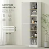 HOMCOM Badezimmerschrank Badschrank hoch schmal mit 2 Türen Produktbild-Vorschau 4