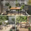 ML-Design Gartenstühle 6er Set mit Armlehnen Dunkelgrau Produktbild-Vorschau 5
