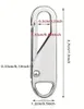 A diagram showing the dimensions of a zipper pull. Produktbild-Vorschau