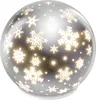 LED Weihnachtskugel aus Glas - Schneeflocken, 12 cm, 3x AA, Innen, warmweiss, Timer Produktbild-Vorschau