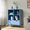Knižnica s 2 zásuvkami „Colwyn“ 105 x 80 x 40 cm, modrá Náhľad obrázku produktu 1