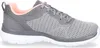 A side view of a gray and pink athletic shoe. Anteprima dell’immagine prodotto