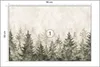 Muralo Vlies Fototapete für Esszimmer Aquarell BÄUME Produktbild-Vorschau 2