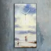 Küchenuhr Bürouhr Leinwand Uhr 30x60 Gemälde Produktbild-Vorschau 2