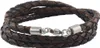 Lederkette Lederband Herren Halskette Schwarz Braun 17-100 Produktbild-Vorschau 1