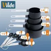 Vilde | Černé kuchyňské odměrky - Kuchyňská odměrka 8 kusů Náhled obrázku produktu 6