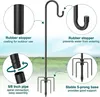 Schwarz Metall 195cm Schäferhaken mit 5 Zinken für Garten Produktbild-Vorschau 4